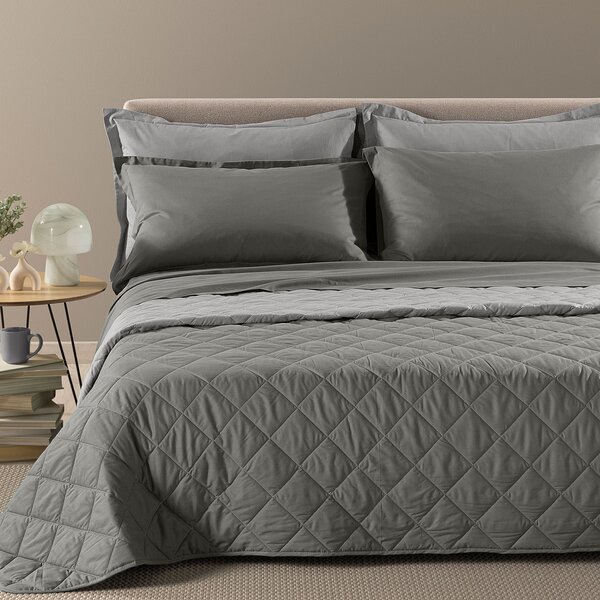 Copriletto Primaverile SINGOLO Vita Double GRIGIO Cotone Caleffi