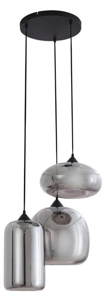 Lampada a sospensione Lindby, Marla, dimmerabile, Nero, Soggiorno, Vetro, Moderno