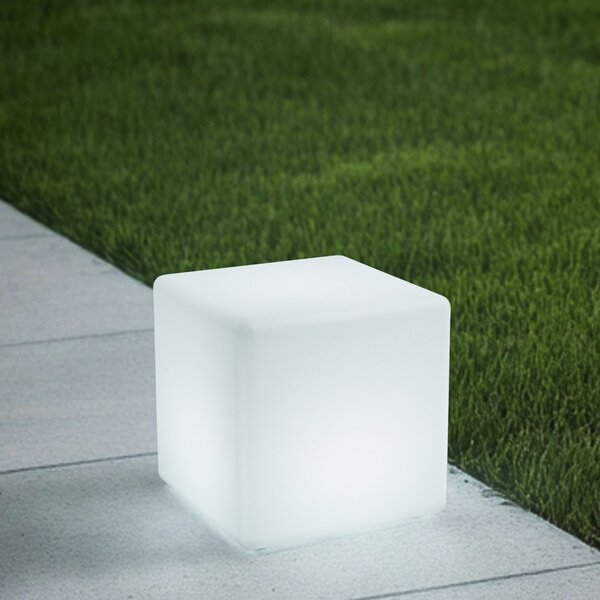 Lampade da esterno Lindby, Cubara, dimmerabile, Bianco, Terrazza, Plastica, Moderno