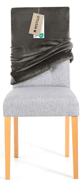 Set di coprisedia grigi con rivestimento elastico per sedie 4 pz 48 cm Sento – Restilo