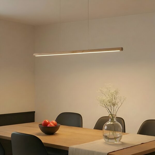 Lampada a sospensione Lucande, Maruta, Legno, Sala da pranzo, Legno, Moderno