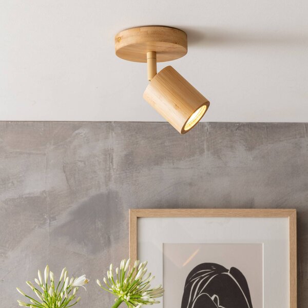 Good & Mojo Plafoniera soffitto Java, Legno chiaro, Camera da letto, bambù, Scandinavo, Plafoniera