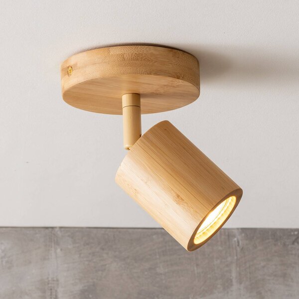 Good & Mojo Plafoniera soffitto Java, Legno chiaro, Camera da letto, bambù, Scandinavo, Plafoniera