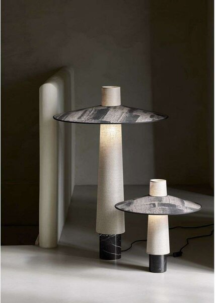 Lampade da tavolo Forestier, Thésée, Grigio, Soggiorno, Tessuto / Tessile, Boho