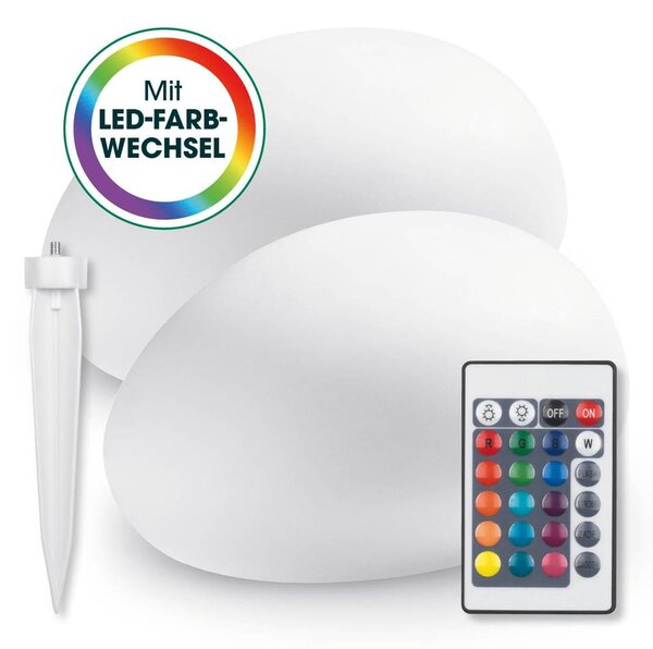 Lampada solare LED EASYmaxx con telecomando - 2 luci bianche fredde Alimentazione solare