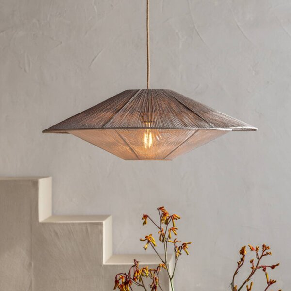 Good & Mojo Lampada a sospensione Lumbini, Alluminio / Grigio / Zincato, Soggiorno / Sala da pranzo, Carta / Lunolit / Lunopal, Scandinavo, Lampada a sospensione