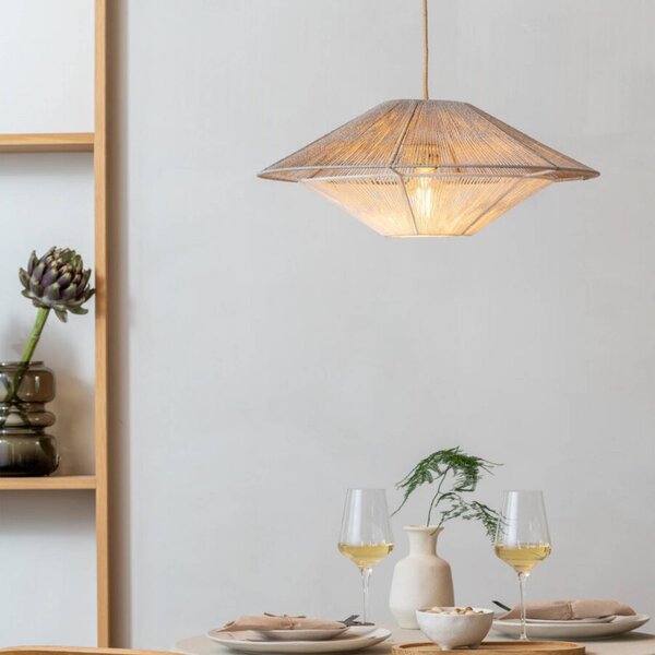 Good & Mojo Lampada a sospensione Lumbini, Alluminio / Grigio / Zincato, Soggiorno / Sala da pranzo, Carta / Lunolit / Lunopal, Scandinavo, Lampada a sospensione