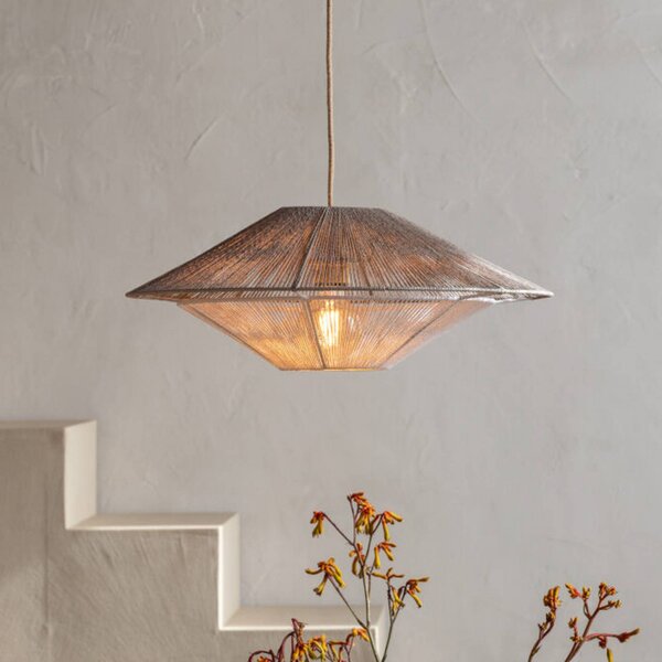 Good & Mojo Lampada a sospensione Lumbini, Alluminio / Grigio / Zincato, Soggiorno / Sala da pranzo, Carta / Lunolit / Lunopal, Scandinavo, Lampada a sospensione