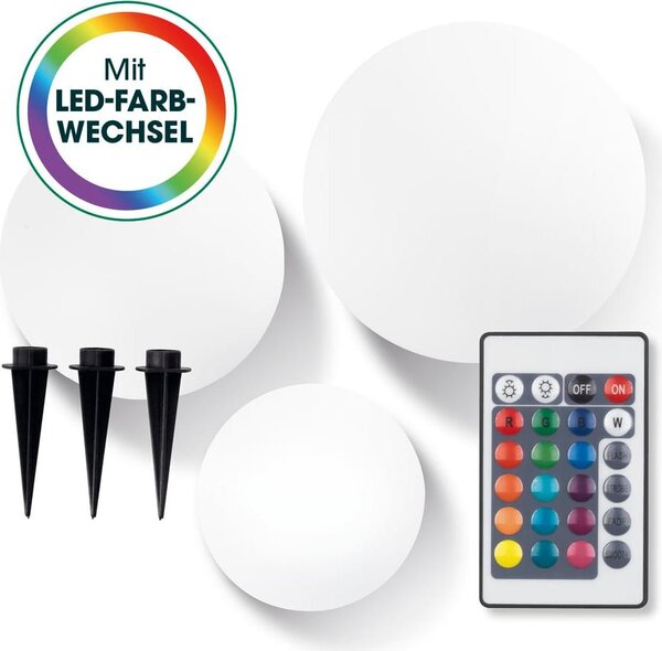 Lampada solare LED EASYmaxx con telecomando - 3 luci bianche fredde Alimentazione solare