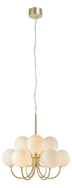 Lampada a sospensione Markslöjd, Bianco, dimmerabile, Dorato / Ottone, Soggiorno, Metallo
