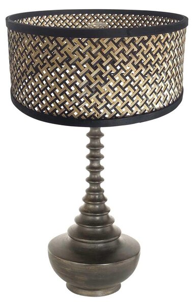 Anne Lighting - lampada da tavolo - Bois - nero - bambù legno - Ø 40cm - E27 - 3756ZW
