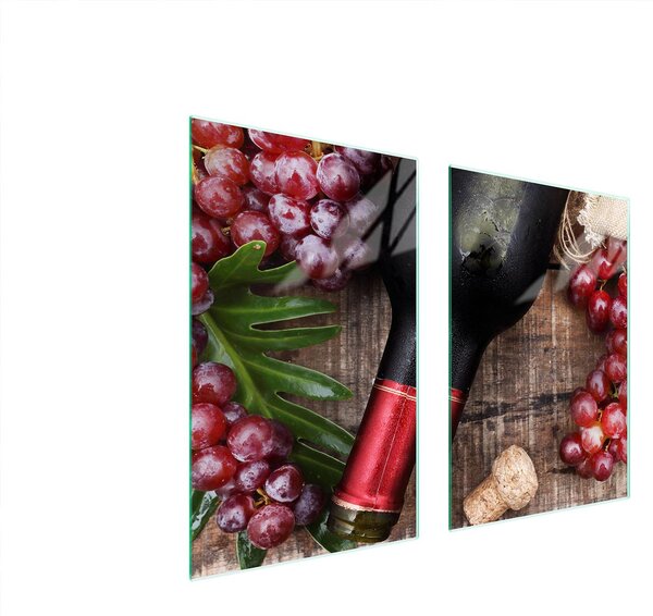Piatto Di Protezione In Vetro Per Cucina 65X52 Vino