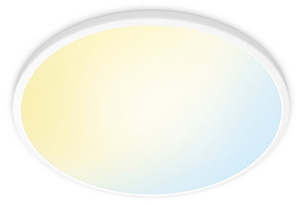 Plafoniera WiZ, SuperSlim, dimmerabile, Bianco, Soggiorno, Plastica, Moderno