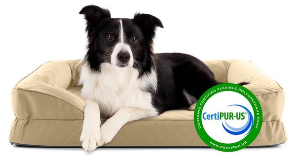 Lettino per cani Lumaland In-& Outdoor M 90x65x9cm beige