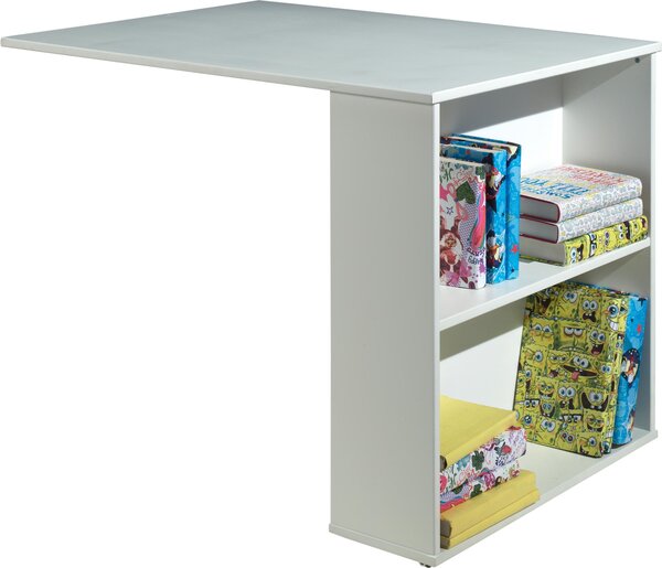 Pino Scrivania/Letto A Soppalco Bianco *