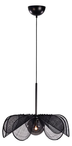 Lampada a sospensione Markslöjd, Styrka, dimmerabile, Nero, Soggiorno, Tessuto / Tessile