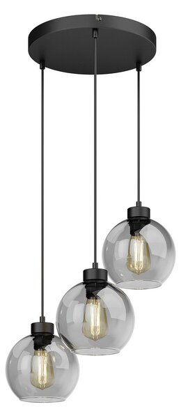 Lampada a sospensione TK Lighting, Cubus, dimmerabile, Grigio, Soggiorno, Vetro, Moderno