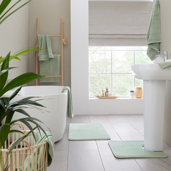 Set di asciugamani tipo terry verdi in cotone 2 pz 30x30 cm Anti-Bacterial – Catherine Lansfield