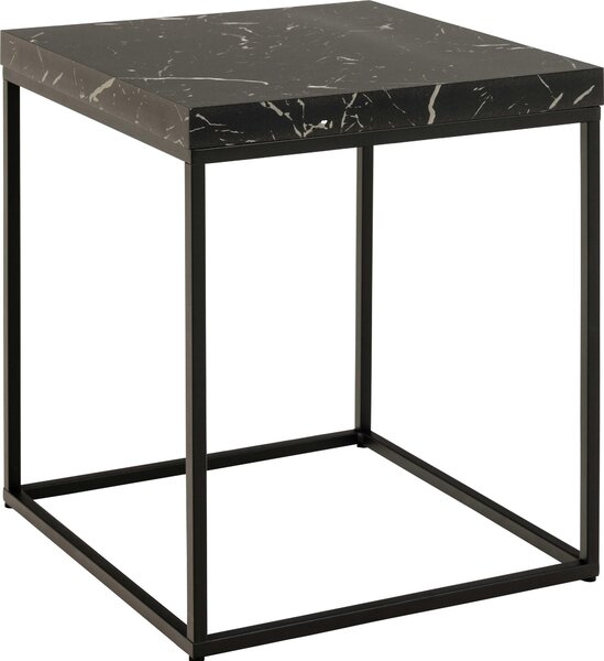 Tavolino da caffè Barossa 40cm decoro in marmo nero
