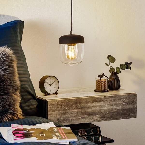 Lampada a sospensione UMAGE, Acorn, dimmerabile, Nero, Soggiorno, Vetro, Design