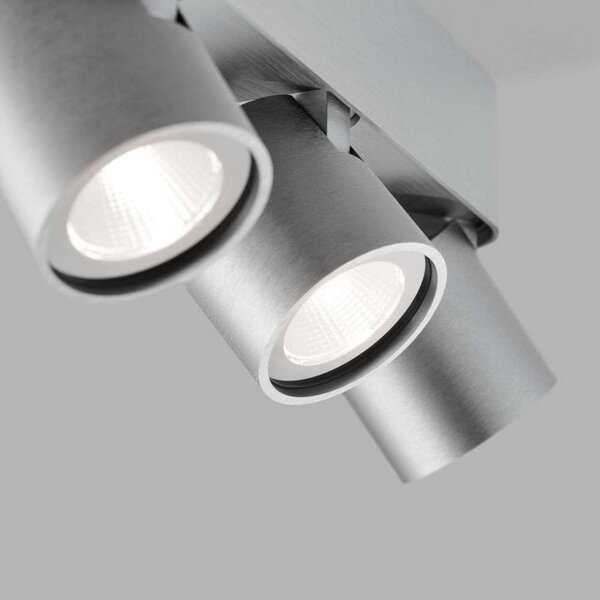 Plafoniera LIGHT-POINT, dimmerabile, Metallizzato, Cucina, Alluminio