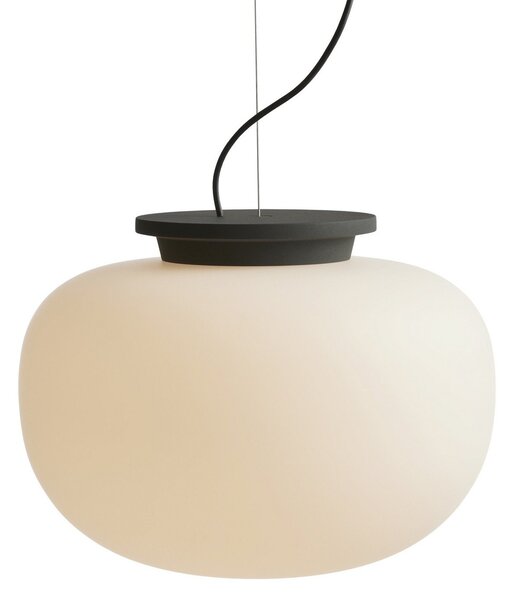 Lampada a sospensione FRANDSEN, Supernate, dimmerabile, Bianco, Soggiorno, Vetro, Design