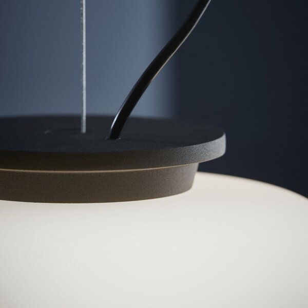 Lampada a sospensione FRANDSEN, Supernate, dimmerabile, Bianco, Soggiorno, Vetro, Design