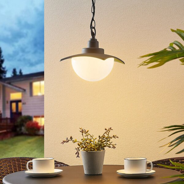 Lampade da esterno Lindby, Elinda, dimmerabile, Nero, Metallo, Campagna / rustico