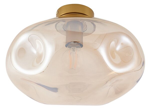 Plafoniera Lindby, Lelia, dimmerabile, Beige, Sala da pranzo, Vetro, Design