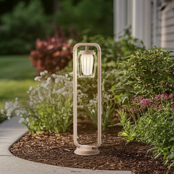 Lampade da esterno Lucande, Chandan, dimmerabile, Beige, Terrazza, Alluminio, Moderno
