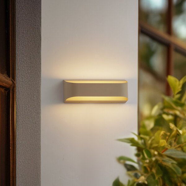 Lampade da esterno Lindby, Lenore, Beige, Balcone, Alluminio, Moderno