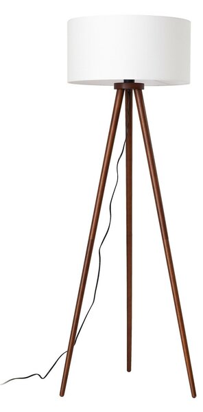 Lampada da terra Lindby, Charlia, Legno, Soggiorno, Tessuto / Tessile, Scandinavo