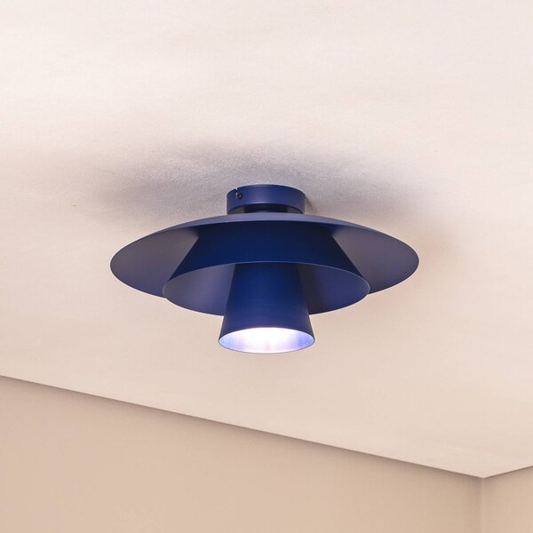 Plafoniera soffitto Plato Luminex, dimmerabile, Blu, Soggiorno / Sala da pranzo, Metallo, Moderno, Plafoniera