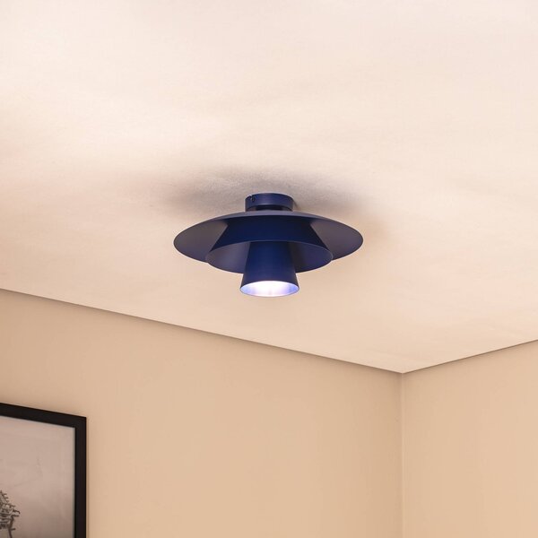 Plafoniera soffitto Plato Luminex, dimmerabile, Blu, Soggiorno / Sala da pranzo, Metallo, Moderno, Plafoniera