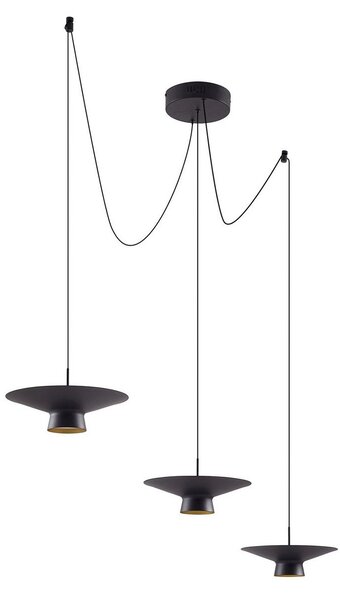 Lampada a sospensione Lindby, Norvind, dimmerabile, Nero, Sala da pranzo, Metallo, Moderno