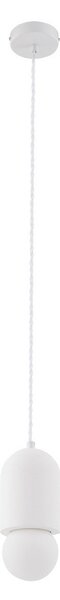 Lampada a sospensione Lindby, Nielson, dimmerabile, Bianco, Soggiorno, Gesso / Argilla, Moderno