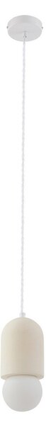 Lampada a sospensione Lindby, Nielson, dimmerabile, Bianco, Soggiorno, Gesso / Argilla, Moderno