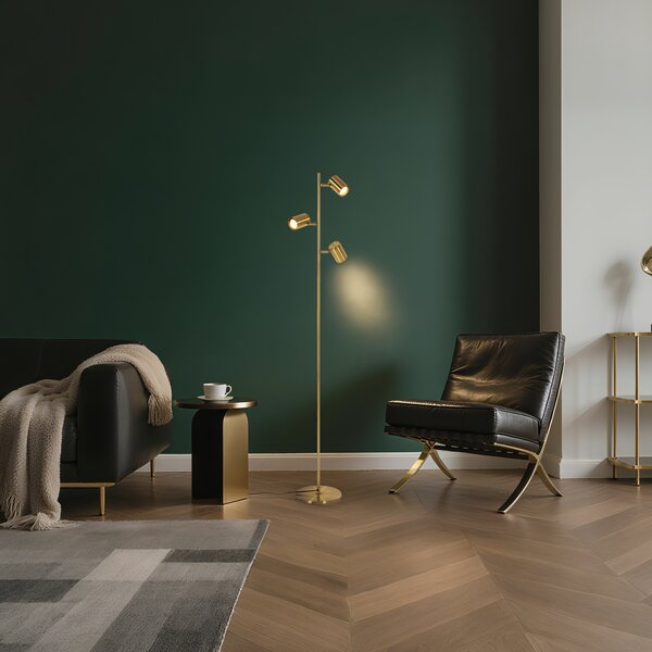 Lampada da terra moderna bronzo 3 luci - Jeana