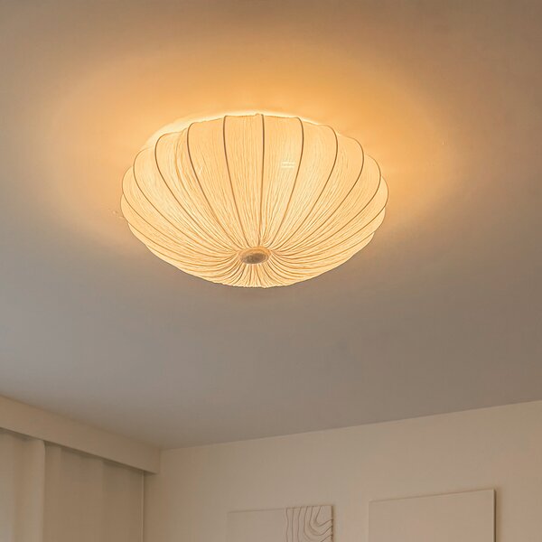 Plafoniera di design in seta bianca 60 cm 5 luci - Plu