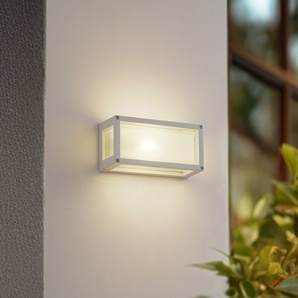 Lampade da esterno Lucande, Aurelien, dimmerabile, Bianco, Balcone, Alluminio, Moderno