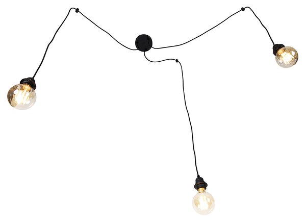 Lampada a sospensione smart nera a 3 luci con WiFi G95 - Cava