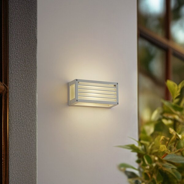 Lampade da esterno Lucande, Aurelien, dimmerabile, Bianco, Balcone, Alluminio, Moderno