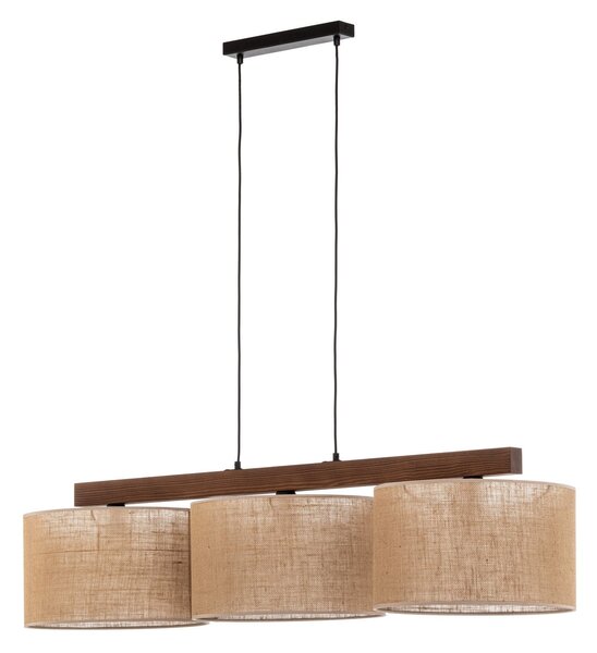 Lampada a sospensione TK Lighting, Juta, dimmerabile, Beige, Soggiorno, Tessuto / Tessile