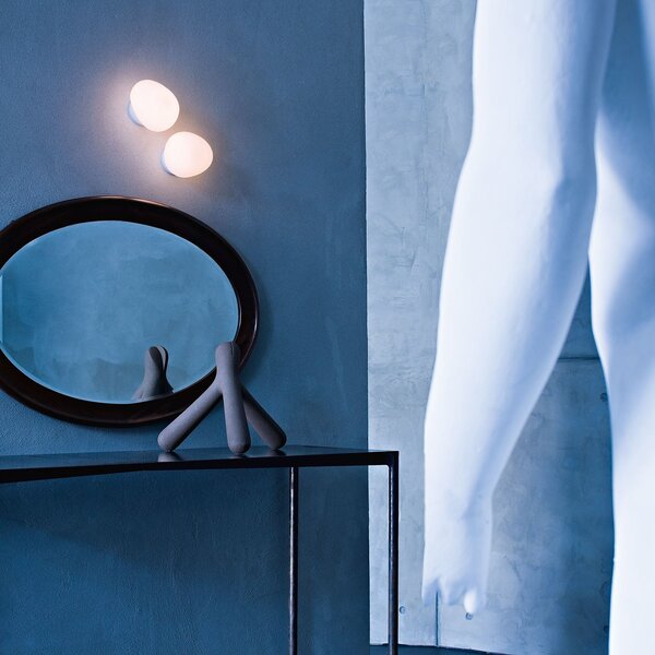 Applique da parete Foscarini, Gregg MIDI, dimmerabile, Bianco, Soggiorno, Vetro, Design