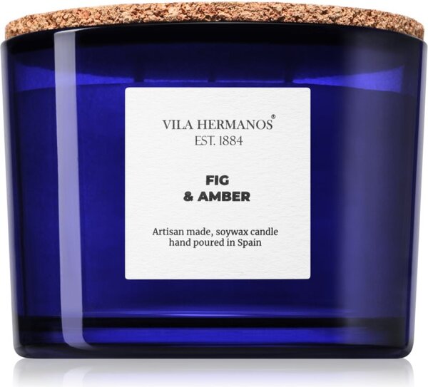 Vila Hermanos Apothecary Cobalt Blue Fig & Amber candela profumata 350 g