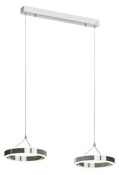Lampada a sospensione Lucande, Lyani, dimmerabile, Metallizzato, Soggiorno, Metallo, Moderno