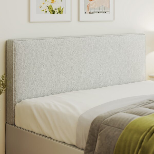 HOMCOM Testiera da parete sospesa imbottita, tessuto effetto lino, 140 x 60 cm, Crema | Aosom Italy