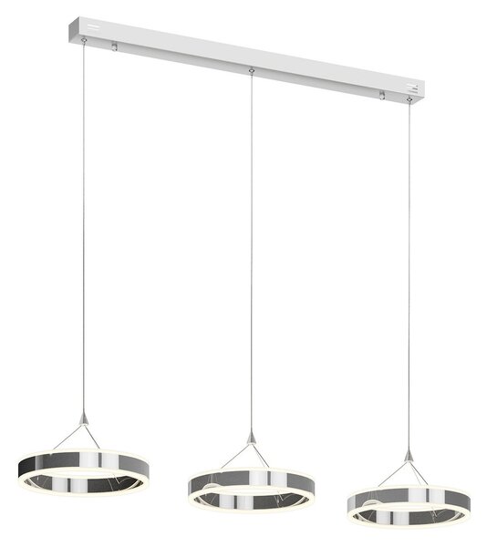 Lampada a sospensione Lucande, Lyani, dimmerabile, Metallizzato, Soggiorno, Metallo, Moderno