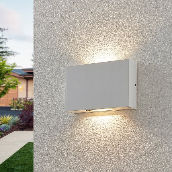 Lampade da esterno Lucande, Katla, Bianco, Metallo, Moderno