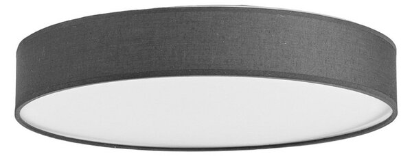 Plafoniera Lindby, Saira, Grigio, Soggiorno, Tessuto / Tessile, Moderno